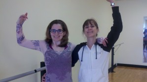 Photo of Laura and Gail dancing